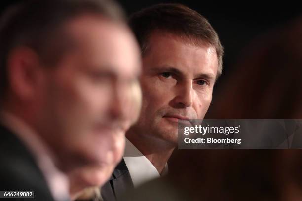 Phil Popham, chief executive officer of Sunseeker International Ltd., looks on during the 2017 British Chamber of Commerce annual conference in...