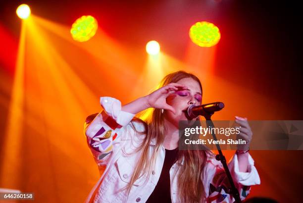 Maggie Rogers performs at Omeara at KOKO on February 27, 2017 in London, England.