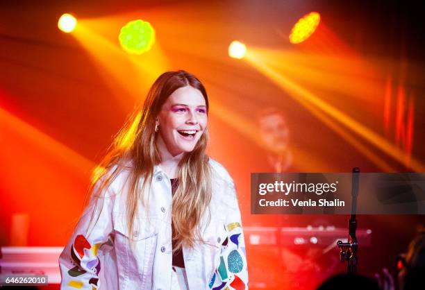 Maggie Rogers performs at Omeara at KOKO on February 27, 2017 in London, England.