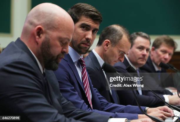 American shot putter and Olympic gold medalist Adam Nelson, American swimmer and Olympic gold medalist Michael Phelps, CEO of the United States...