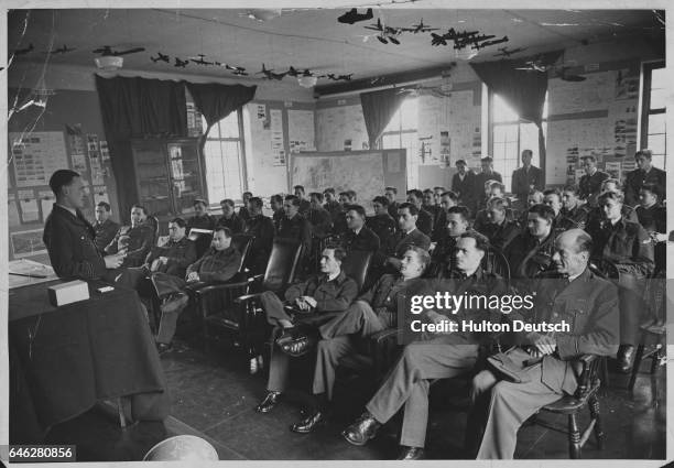 Fighter Pilots Attending Intelligence Briefing