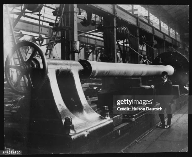 Rough Turning Of A Gun Barrel At Woolwich Arsenal