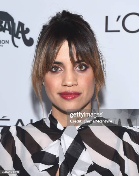 Natalie Morales attends Vanity Fair and L'Oreal Paris Toast To Ytoung Hollywood Hosted by Dakota Johnson and Krista Smith at Delilah on February 21,...