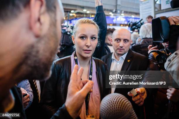 French Deputy, Marion Marechal Le Pen, visits the Agricultural Fair with her aunt, National Front Party Leader and candidate for the 2017 French...