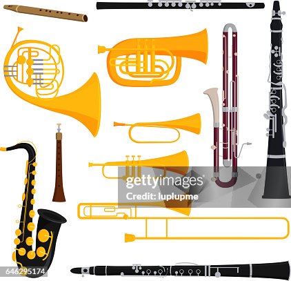 Colorful Wind Instrument Wind Instruments High-Res Vector Graphic - Getty Images
