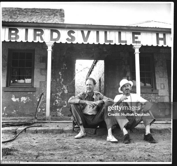 The "Picture Post" photographer Thurston Hopkins with journalist Fife Roberston during the Royal tour of Australia, 1953.