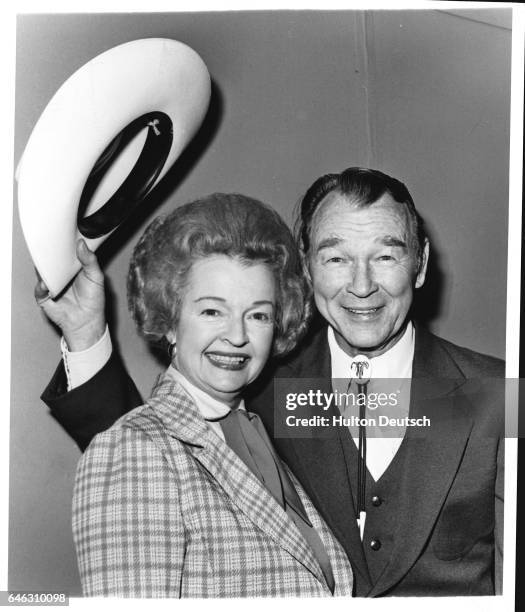 Actor Roy Rogers and his wife, actress Dale Evans, 1979.