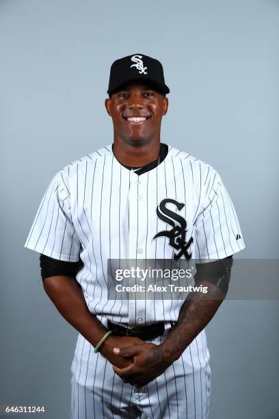Rymer Liriano of the Chicago White Sox poses during Photo Day on Thursday, February 23, 2017 at Camelback Ranch in Glendale, Arizona.