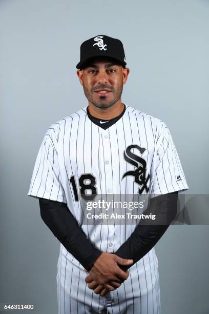 Geovany Soto of the Chicago White Sox poses during Photo Day on Thursday, February 23, 2017 at Camelback Ranch in Glendale, Arizona.