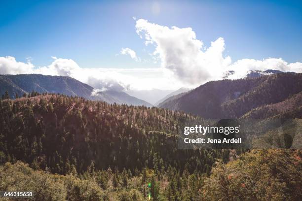 mountain landscape with clouds - san bernardino imagens e fotografias de stock