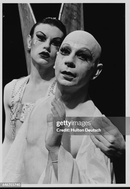 Lindsay Kemp , the Scottish mime artist and dancer, stars with David Haughton in Flowers.