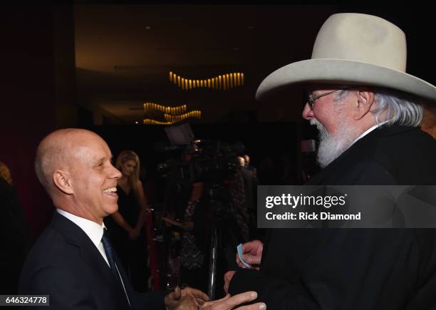 Scott Hamilton and Charlie Daniels attend the T.J. Martell Foundation 9th Annual Nashville Honors Gala at Omni Hotel on February 27, 2017 in...