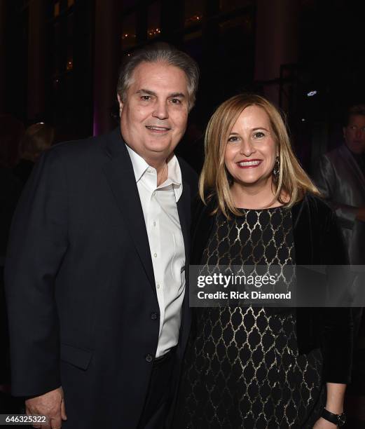 Red Light mangements Charlie Brusco and Nashville Mayor Megan Barry attend the T.J. Martell Foundation 9th Annual Nashville Honors Gala at Omni Hotel...