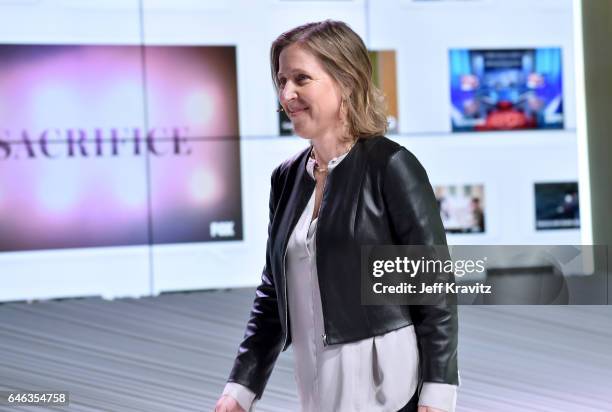 YouTube CEO Susan Wojcicki speaks onstage during the YouTube TV announcement at YouTube Space LA on February 28, 2017 in Los Angeles, California.