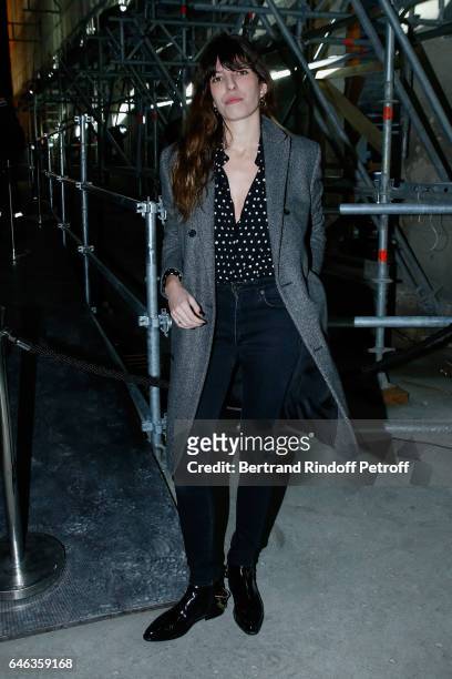 Lou Doillon attends the Saint Laurent show as part of the Paris Fashion Week Womenswear Fall/Winter 2017/2018 on February 28, 2017 in Paris, France.