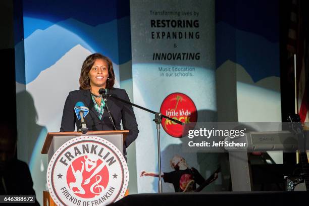 Chief of Teaching and Learning for Chicago Public Schools LaTanya McDade speaks at Chicago Public School Announces Music Program Expansion With...