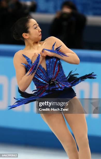 The XXII Winter Olympic Games 2014 in Sotchi, Olympics, Olympische Winterspiele Sotschi 2014 Mao Asada of Japan performs her free skating program...