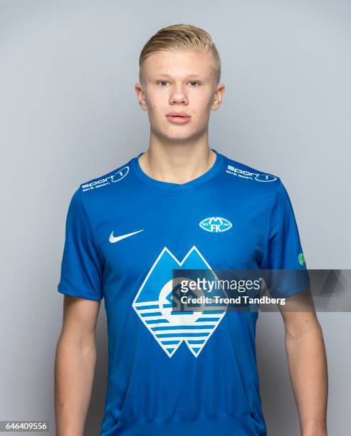 Erling Braut Haaland of Team Molde FK Photocall on February 21, 2017 in Molde, Norway.
