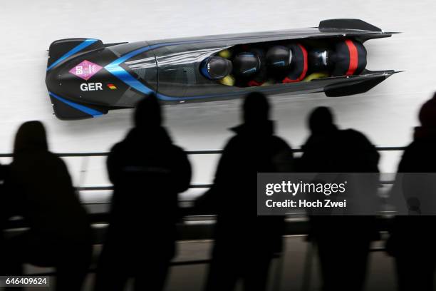 The XXII Winter Olympic Games 2014 in Sotchi, Olympics - Olympische Winterspiele Sotschi 2014, Four-man Bobsleigh Heat 2, Francesco Friedrich, Jannis...