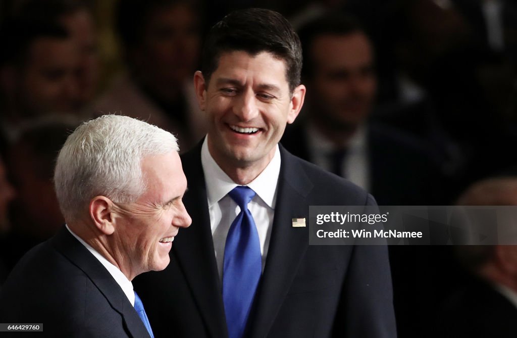 Donald Trump Delivers Address To Joint Session Of Congress