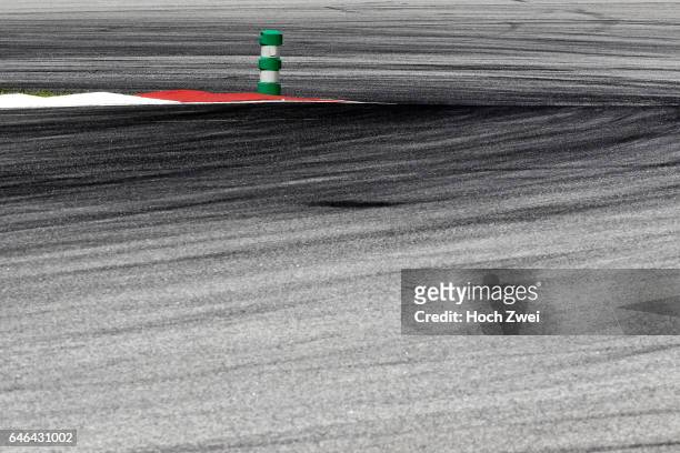 Formula One World Championship 2014, Grand Prix of Malaysia, Sepang International Circuit, track, Rennstrecke, tyres marks, skidmarks, Fahrbahn,...