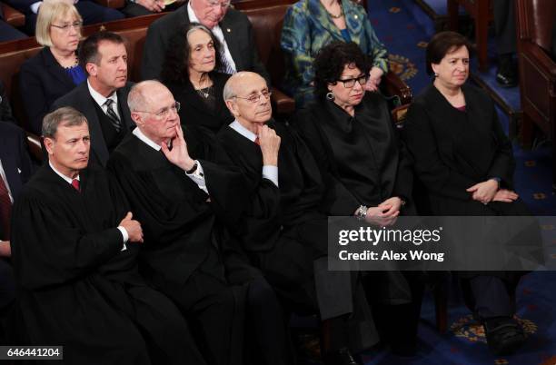 Supreme Court Chief Justice John Roberts, Supreme Court Associate Justice Anthony Kennedy, Supreme Court Associate Justice Stephen Breyer, Supreme...