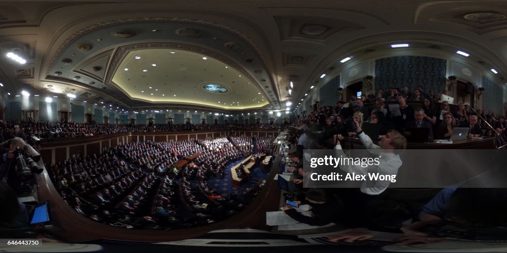 Donald Trump Delivers Address To Joint Session Of Congress