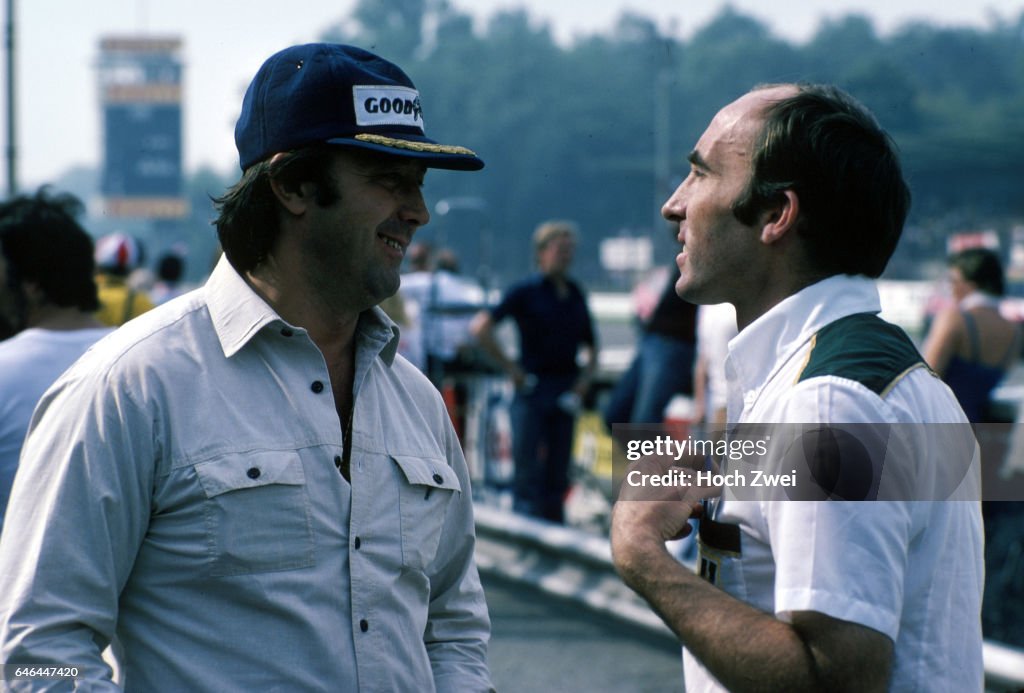 Formel 1, Grand Prix Italien 1977, Monza, 11.09.1977 Boxengasse Walter Wolf Frank Williams www.hoch-zwei.net , copyright
