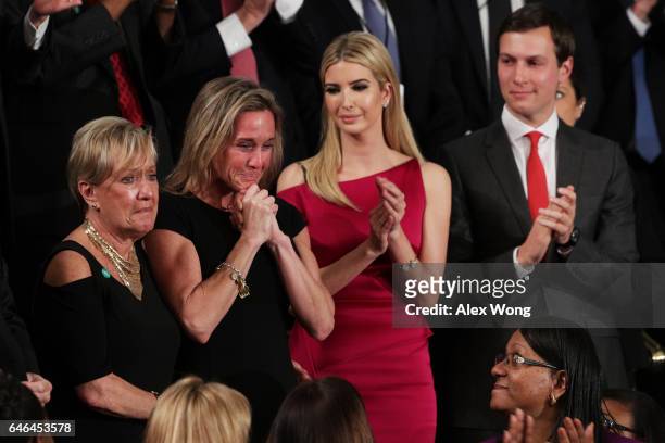 Widow of Fallen Navy Seal, Senior Chief William Owens, Carryn Owens , Ivanka Trump and White House Senior Advisor to the President for Strategic...