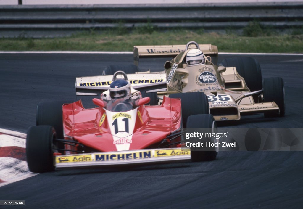 Formel 1, Grand Prix Belgien 1978, Zolder, 21.05.1978 Carlos Reutemann, Ferrari 312T3 Riccardo Patrese, Arrows-Ford FA1