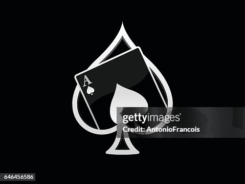 Ace Of Spades Card Logo High-Res Vector Graphic - Getty Images