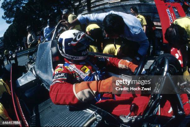 Formel 1, Grand Prix Monaco 1981, Monte Carlo, Ferrari-Box Didier Pironi, Ferrari 126CK Ferrari-Team www.hoch-zwei.net , copyright: HOCH ZWEI / Ronco