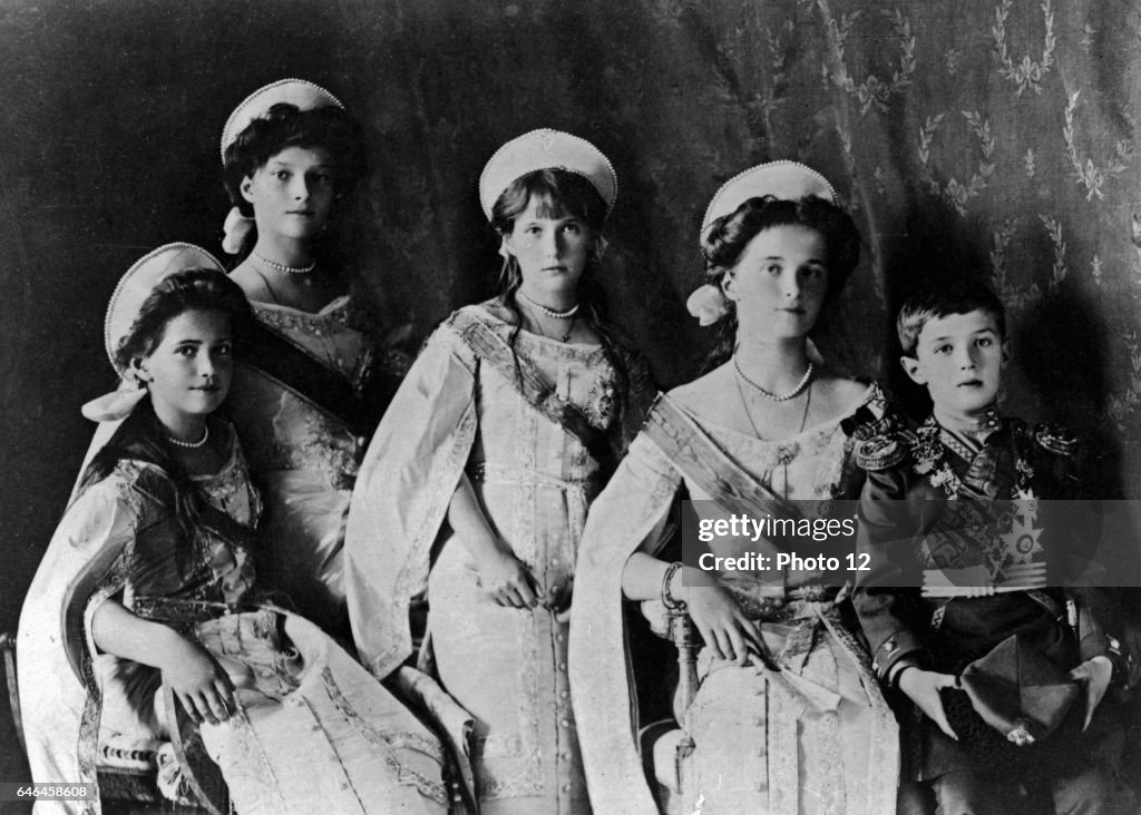 Photograph of the Romanov Children from the Russian Royal family.