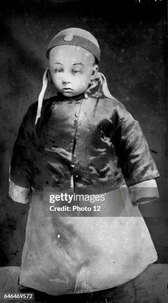 Pu-Yi as a small child, 23 February 1909, last Emperor of China .