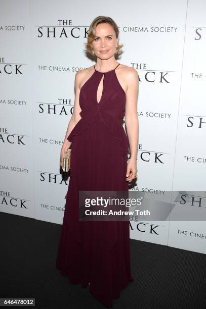 Radha Mitchell attends the world premiere of "The Shack" hosted by Lionsgate at Museum of Modern Art on February 28, 2017 in New York City.