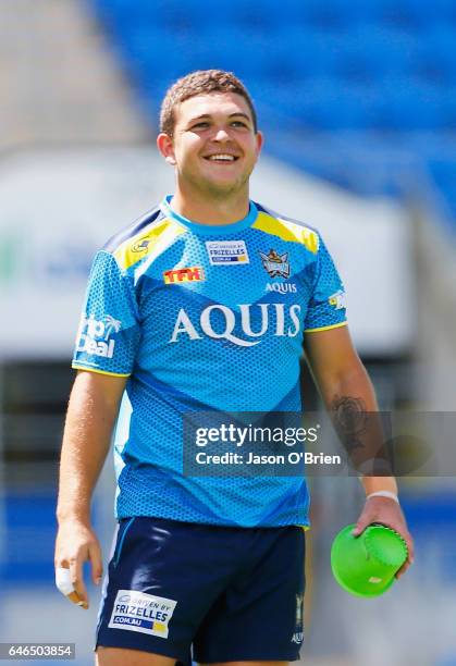 Ash Taylor during a Gold Coast Titans NRL training session at CBus Super Stadium on March 1, 2017 in Gold Coast, Australia.