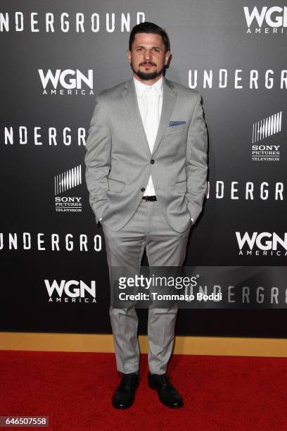 Marc Blucas attends the premiere of WGN America's "Underground" Season 2 held at the Westwood Village on February 28, 2017 in Los Angeles, California.