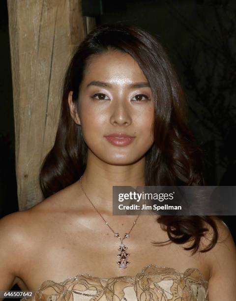 Actress Sumire Matsubara attends the world premiere after party for "The Shack" hosted by Lionsgate at Gabriel Kreuther on February 28, 2017 in New...