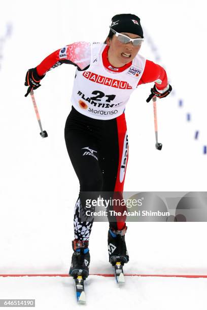 Masako Ishida of Japan competes in the Women's 10km Cross Country during the FIS Nordic World Ski Championships on February 28, 2017 in Lahti,...