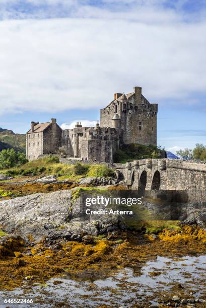 Eilean Donan Castle in Loch Duich, Ross and Cromarty, Western Highlands of Scotland, UK.
