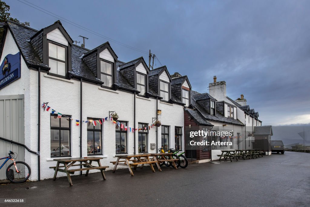 The Applecross Inn on a rainy day.