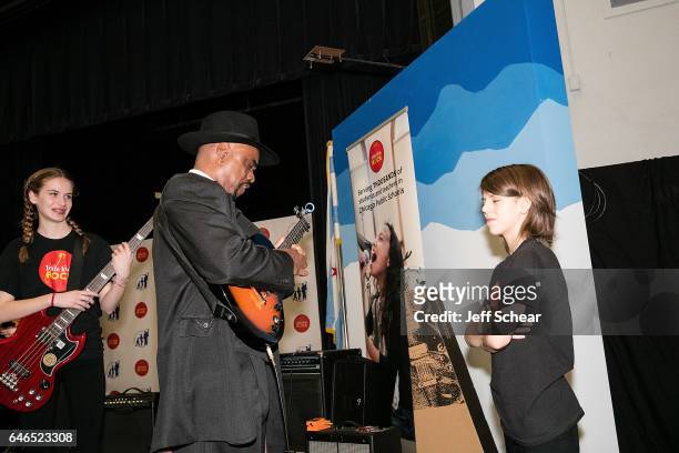 Students and Nick Colionne peform at Chicago Public School Announces Music Program Expansion With Little Kids Rock at Franklin Fine Arts Center...