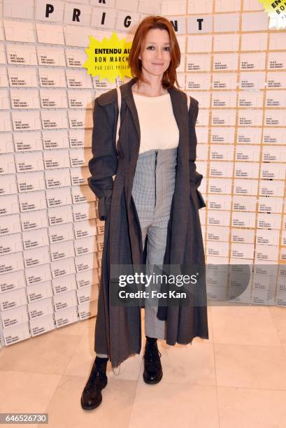 Audrey Marnay attends the "Entendu Au Bon Marche" : Loic Prigent Book Launch Cocktail Fest Noz at Bon Marche on February 28, 2017 in Paris, France.