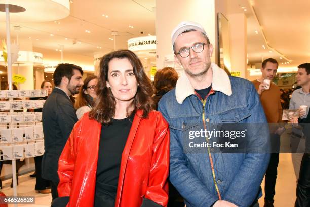 Mademoiselle Agnes and Loic Prigent attend the "Entendu Au Bon Marche" : Loic Prigent Book Launch Cocktail Fest Noz at Bon Marche on February 28,...