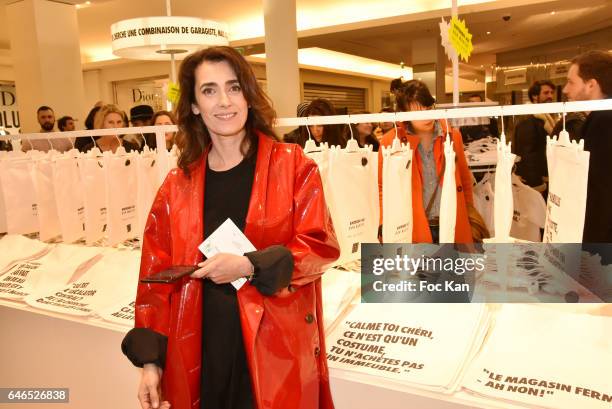 Mademoiselle Agnes attends the "Entendu Au Bon Marche" : Loic Prigent Book Launch Cocktail Fest Noz at Bon Marche on February 28, 2017 in Paris,...