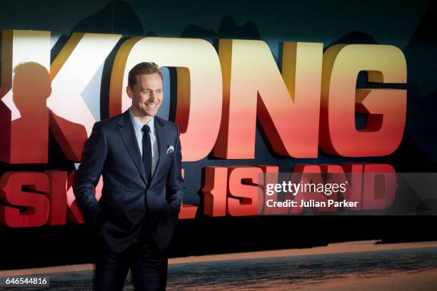 Tom Hiddleston attends the European premiere of 'Kong: Skull Island' at the Cineworld Empire Leicester Square on February 28, 2017 in London, United...