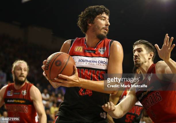 Cody Ellis of the Hawks in action during game two of the NBL Grand Final series between the Perth Wildcats and the Illawarra Hawks at WIN...