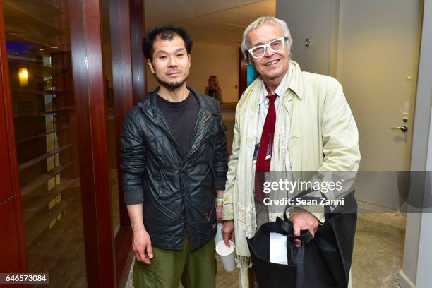 Hideki Takashi and Bernd Naber attend Spring Break Art Fair 2017 Vernissage at 4 Times Square on February 28, 2017 in New York City.