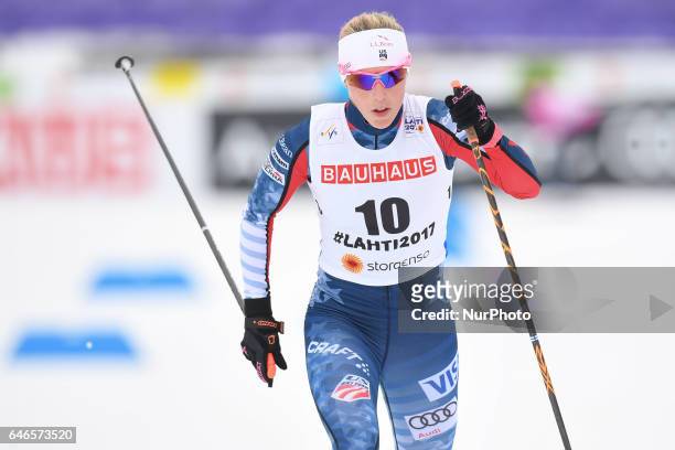 Kikkan Randall from USA during Ladies cross-country 10.0km Individual Classic final, at FIS Nordic World Ski Championship 2017 in Lahti. On Tuesday,...