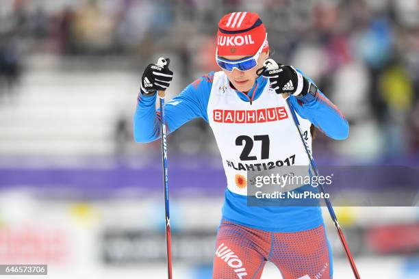 Anastasia Sedova from Russia during Ladies cross-country 10.0km Individual Classic final, at FIS Nordic World Ski Championship 2017 in Lahti. On...